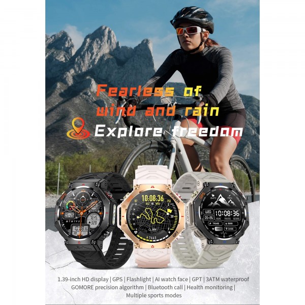 Smartwatch Microwear KC91 – Pink Silicone